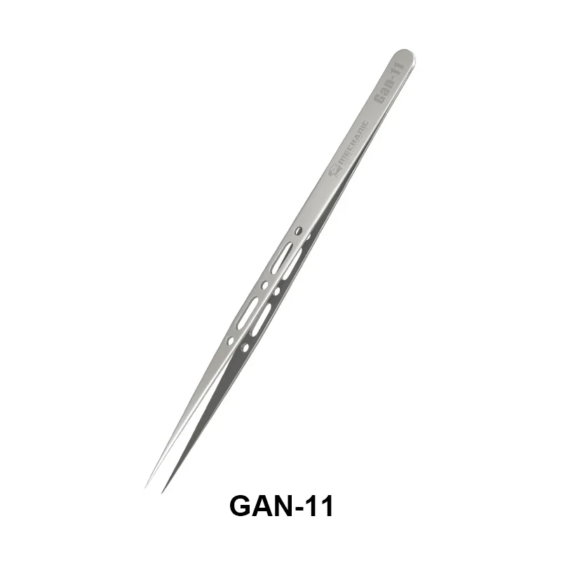 

MECHANIC GAN-11/15 Высокоточные пинцеты для ремонта мобильных телефонов Прямые/изогнутые антимагнитные пинцеты с летающей проволокой отпечатков пальцев