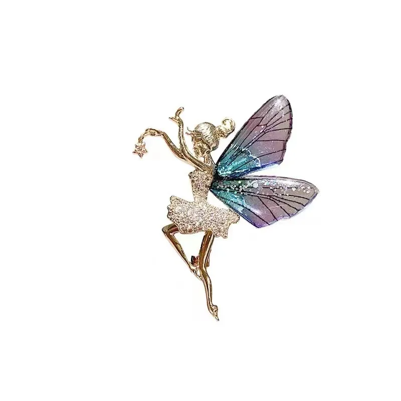 

Micro Inlaid Zircon Brooch High Grade Dancing Girl Coat Corsage Creative Dress Pin Women Jewelry Gifts