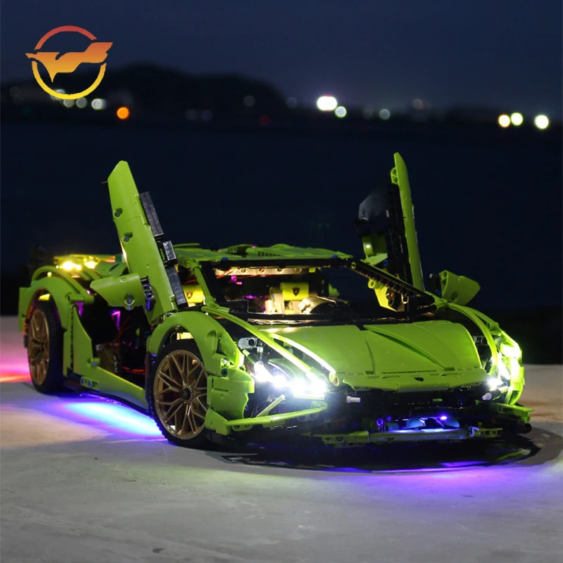 Набор светодиодов для конструктора Lego 42115 Lamborghinis Sian FKP 37, аксессуары для конструктора, набор игрушек с лампой (только освещение, без модели конструктора)