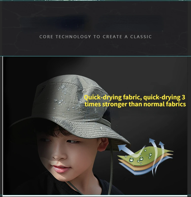 Детская Водонепроницаемая Рыбацкая шляпа для улицы с защитой от УФ-лучей