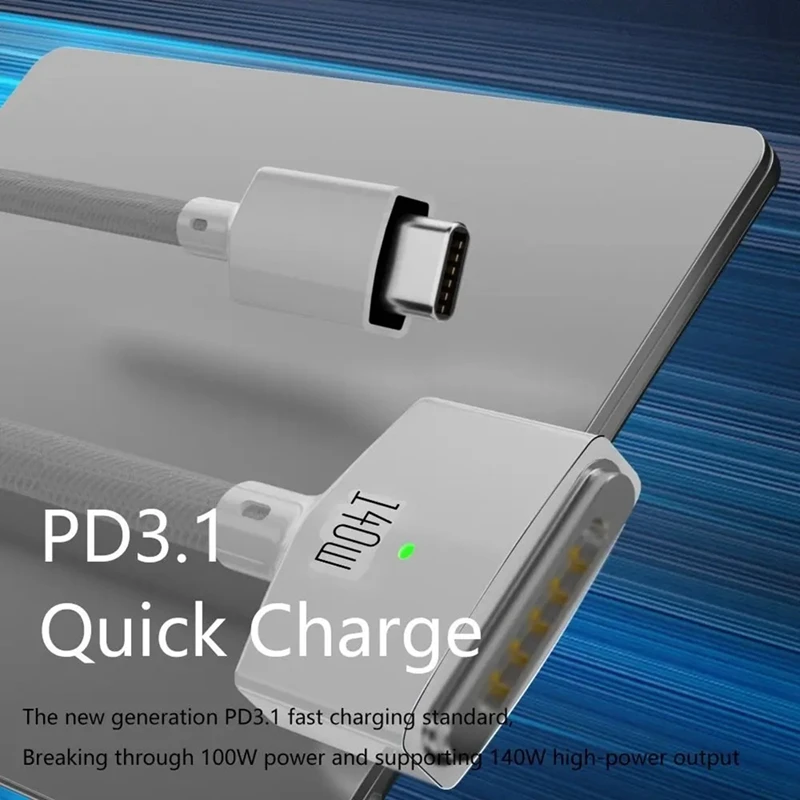 Магнитный кабель для быстрой зарядки PD 140 Вт