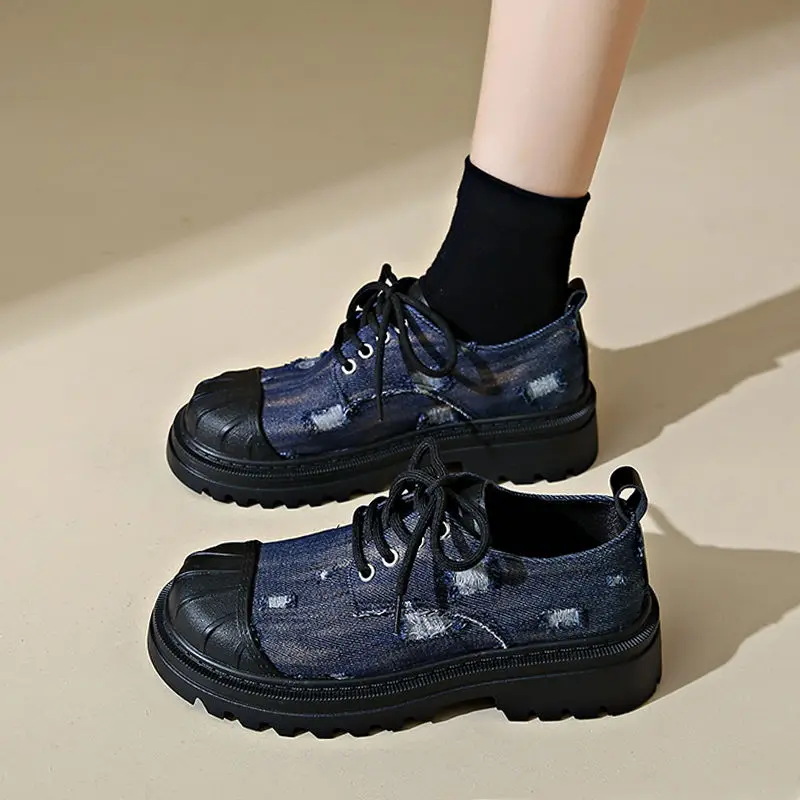 

Round Toe Shoes Woman 2023 Autumn Female Footwear Modis Loafers With Fur Casual Sneaker Clogs Platform New Fall Dress Cute Cross