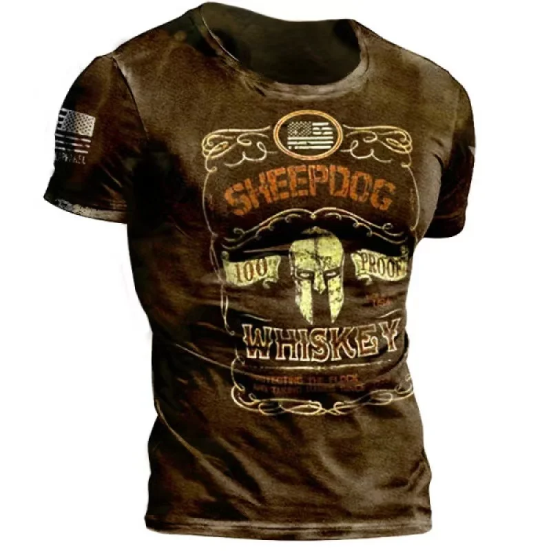 

Футболка мужская с круглым вырезом, коротким рукавом и 3D-принтом