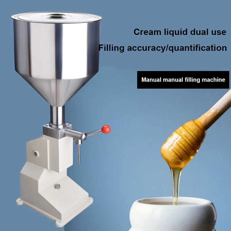

Профессиональная ручная машина для розлива жидкости из нержавеющей стали для меда, томатного крема, воды, Регулируемая Бутылка, маленькая наполнитель