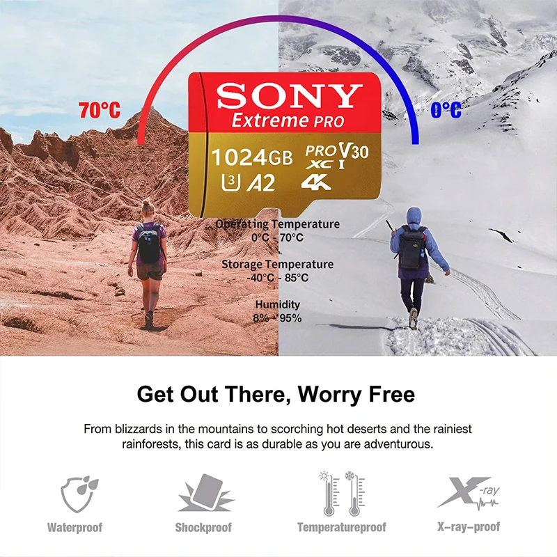 Фото Карта памяти Sony Micro SD 1 ТБ 512 ГБ 256 ГБ 128 ГБ 64 ГБ U3 4K High Speed C10 Flash 2026 №4