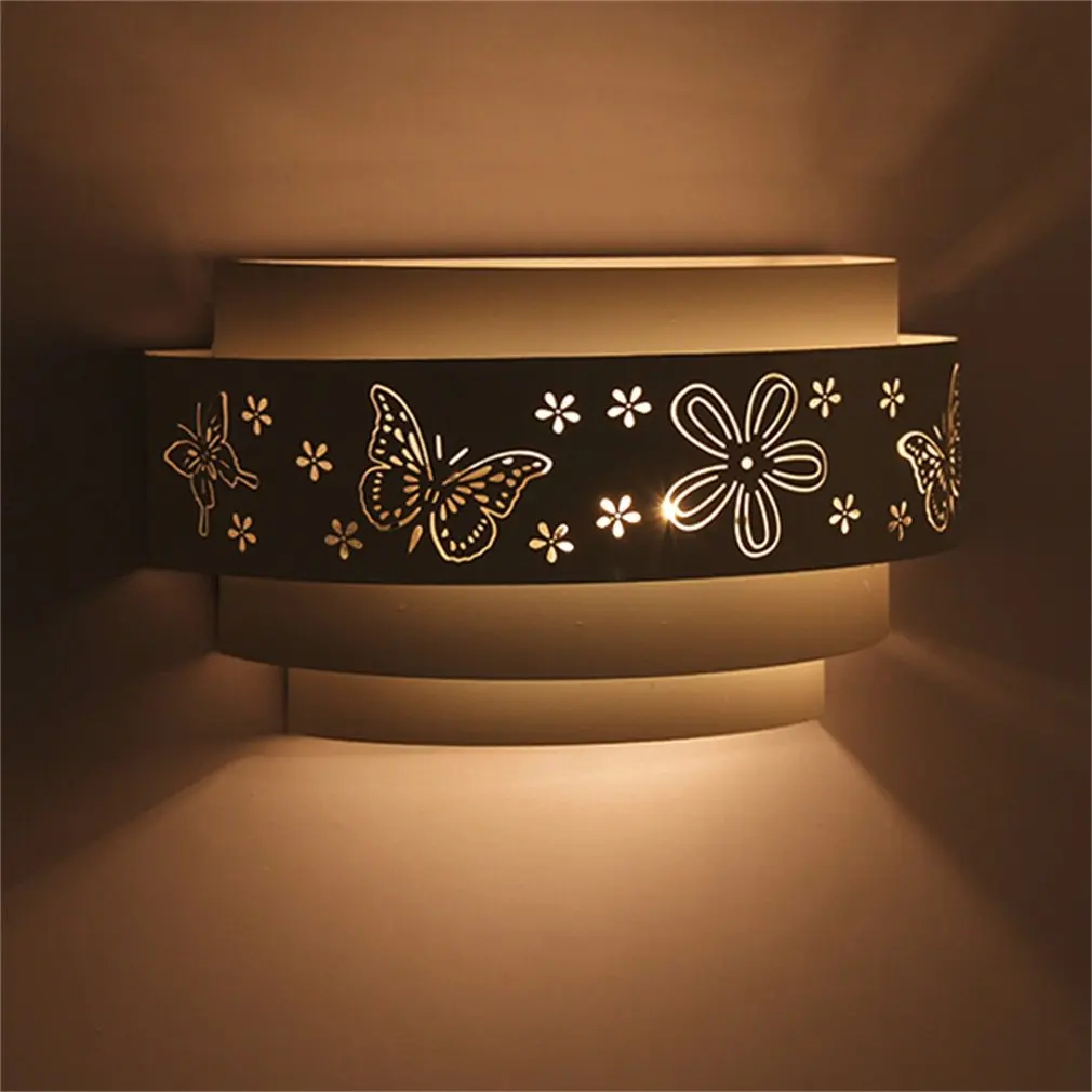 

Modern Wall Light Flower Cut Out Curved White Indoor Up Down Lighting 14*25cm