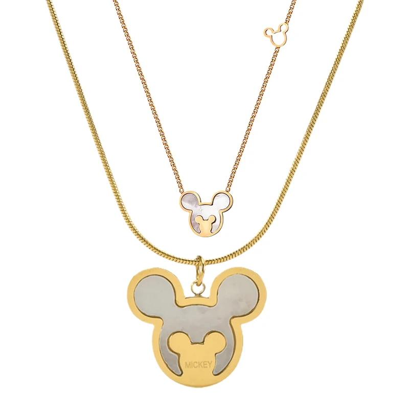 

Колье с Микки Маусом Ins, необычная цепочка на ключицу для девочек, ожерелье принцессы, праздничный подарок на день рождения