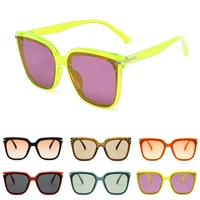 fashion green large frame sunglasses women men trendy hip hop eyewear square jelly color shade eyeglasses uv400 sunshade goggles