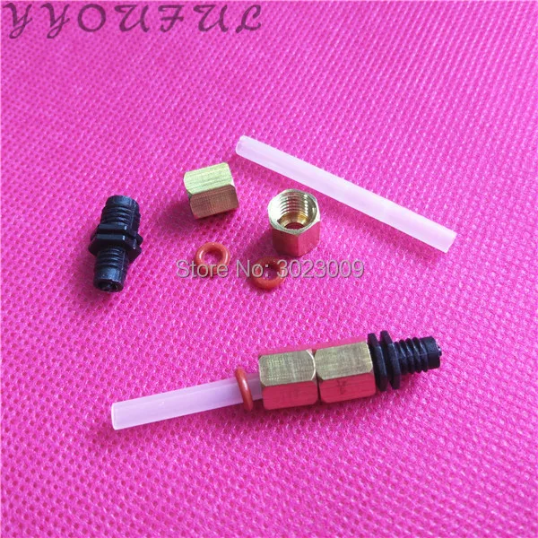 Printer ink tube adapter for Epson DX5 DX7 print head ink damper 4X3MM connector with ink pipe 3X2MM ink hose connectors 10pcs