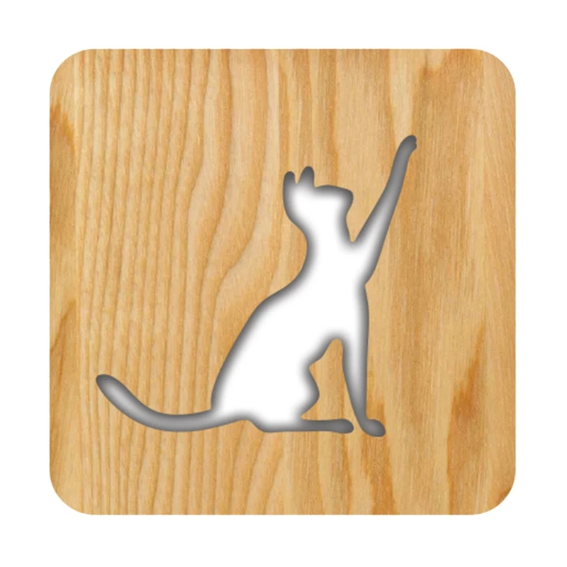 

3D Wooden Animal USB Night Light LED Table Lamp Novelty Kids Bedroom Coffee Shop Decoration Children Christmas Gift