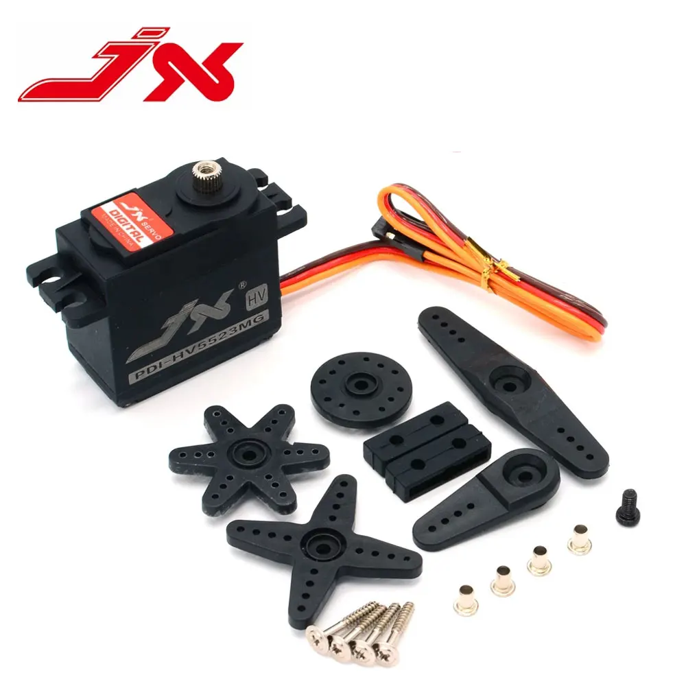 

JX PDI-HV5523MG 23KG Servo 8.4V HV 0.16 Sec Metal Gear Standard Servo for 1:8 1:10 RC Car Robot airplane Spare Part axial Scx10