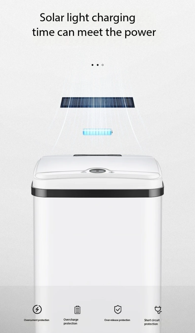 Умная мусорная корзина с зарядкой от энергии умная автоматической индукцией для