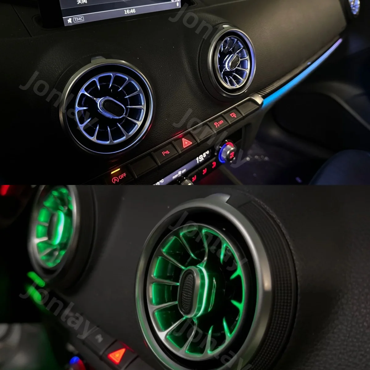 Фото Декоративная атмосферная подсветка Jonlay для Audi A3 8V S3 RS3 2013-2020 (левый/правый руль), интерьерная лампа, подсветка салона, автомобильная подсветка для создания настроения №5
