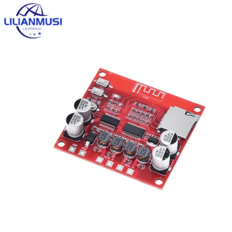 XH-A233 15W X 2 Bluetooth 4,2 плата цифрового усилителя мощности, стерео TF карта воспроизведения 12v ~ 24v Аудио Amp
