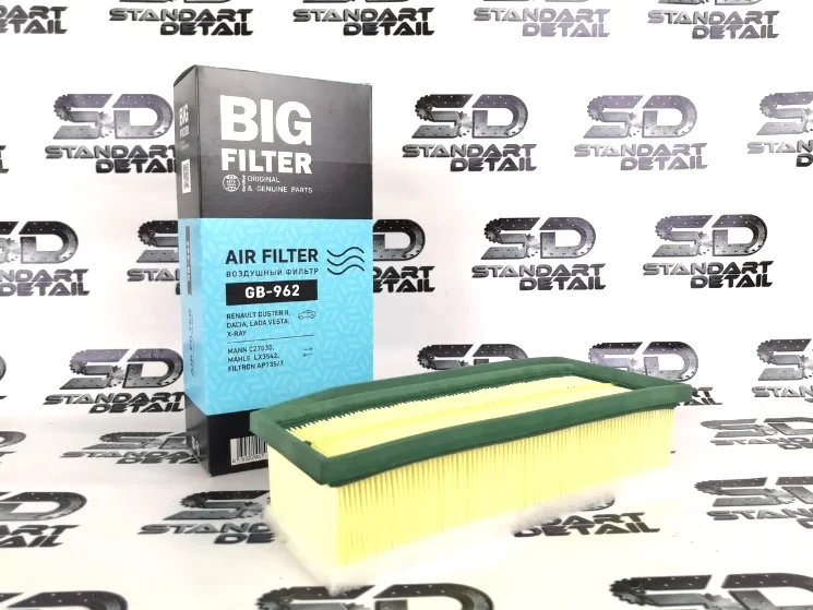 Фильтр Воздушный Лада Веста Х рей Рено Дастер Логан 2 Сандеро II Каптюр Клио BIG Filter