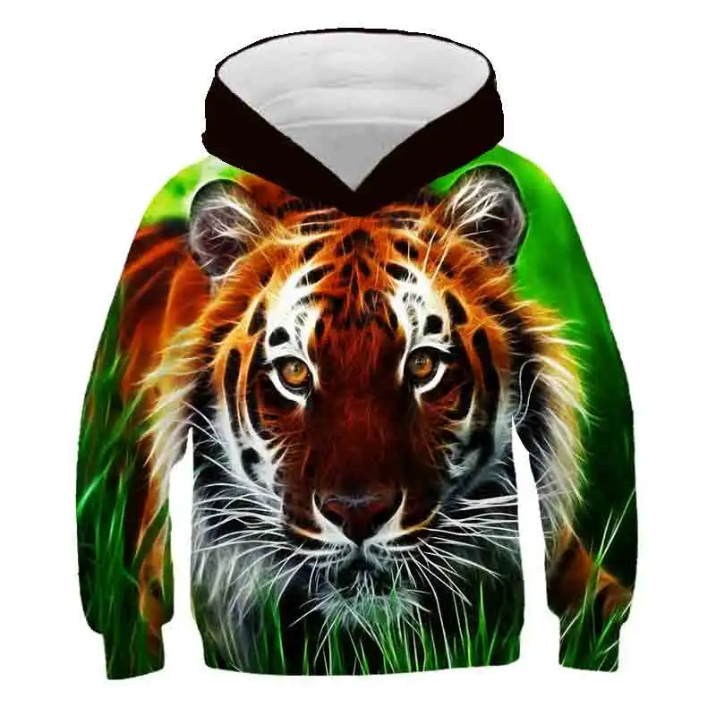

Kids hoodie Autumn Fashion Children tiger hoodie long Sleeve Animal hoodie Print 3D Cool Print boys girls spring autumn fashion
