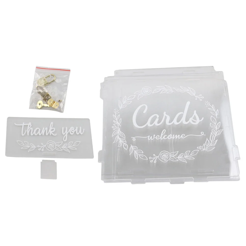 

Decorative Wedding Cards Box DIY Acrylic Case Container Wedding Party Ornament