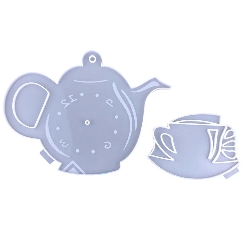 

Mold Clock Wall Silicone Resin Epoxy Molds Teapot Tea Casting Bar Coffee Mould Sculpture Dyy 3D Kettle Clocks Party Decor