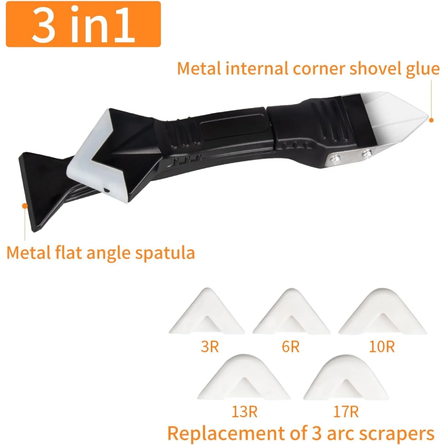 Многофункциональный Инструмент Для Удаления Силикона 3-в-1 Скребок Затирки