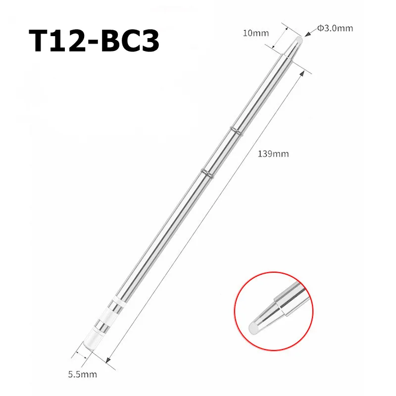 T12 Soldering Solder Iron Tips T12BC3 Iron Tip For Hakko FX951 STC AND STM32 OLED Soldering Station Electric Soldering Iron