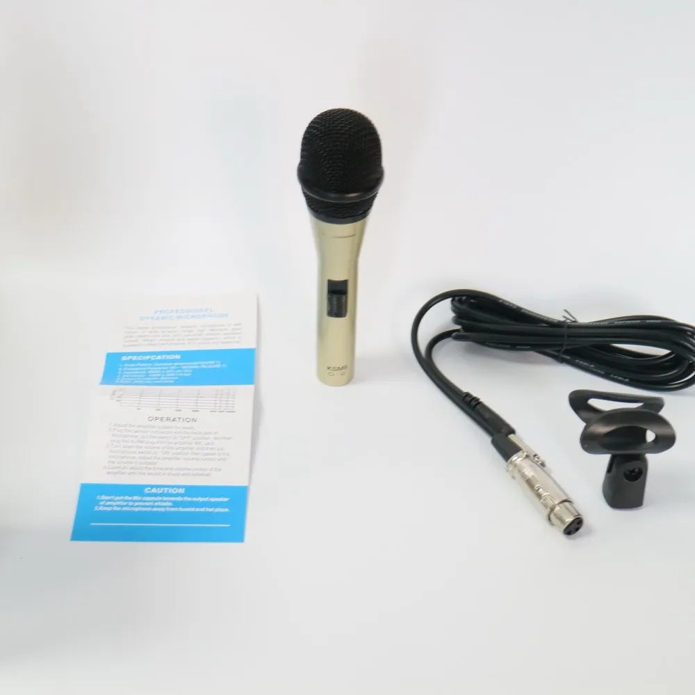 Кардиоидный ручной микрофон KSM9 Advanced Gold металлический для выступлений на сцене