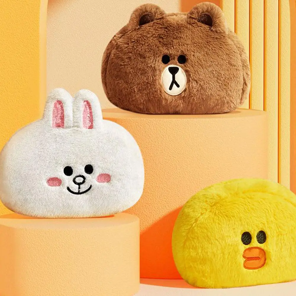 

Line Friends Kawaii плюшевая коробка для ткани милые Мультяшные коричневые медведи плюшевый держатель для бумаги декоративный Настольный бумажный ...