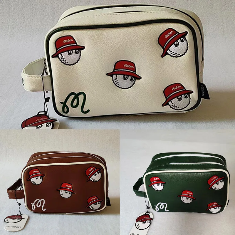

Korean Golf pouch Bag Red Fisherman's Hat Handbag golf bag travel bag sports sundries bag