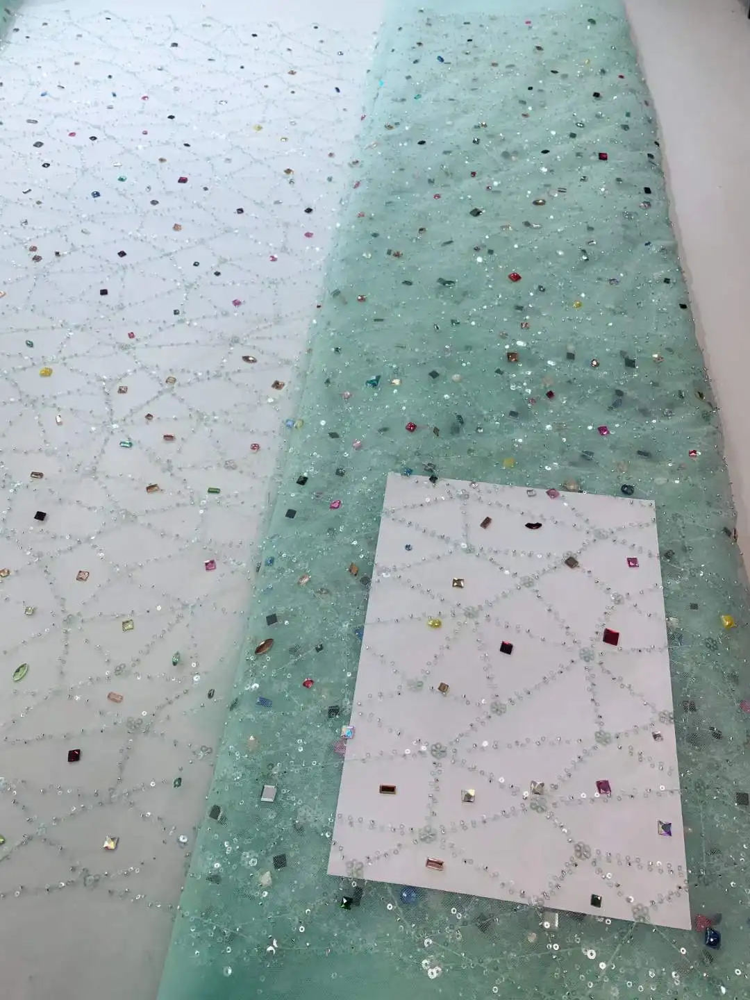 

2023 Luxury French Tulle Net Lace With Stones And Beads African Nigerian Embroidered Lace Fabric For Sewing Material