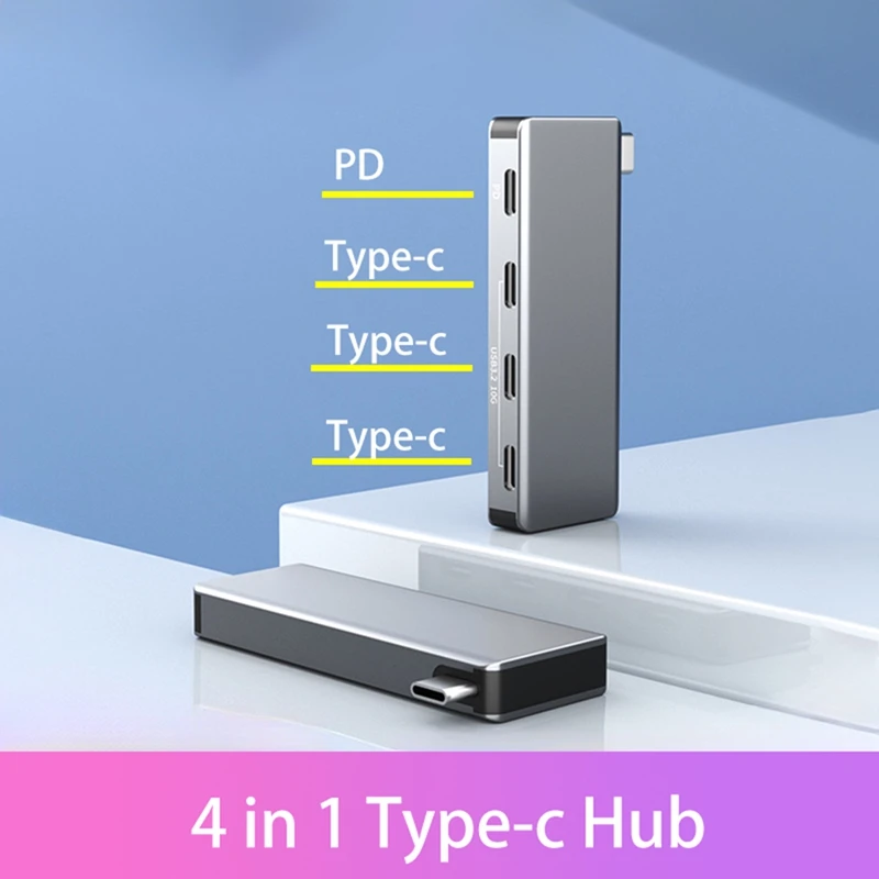 Концентратор 4 в 1 Type-C порта USB Type C к USB3.2 Gen2 разветвитель адаптер PD 10 Гбит/с для Pro Air