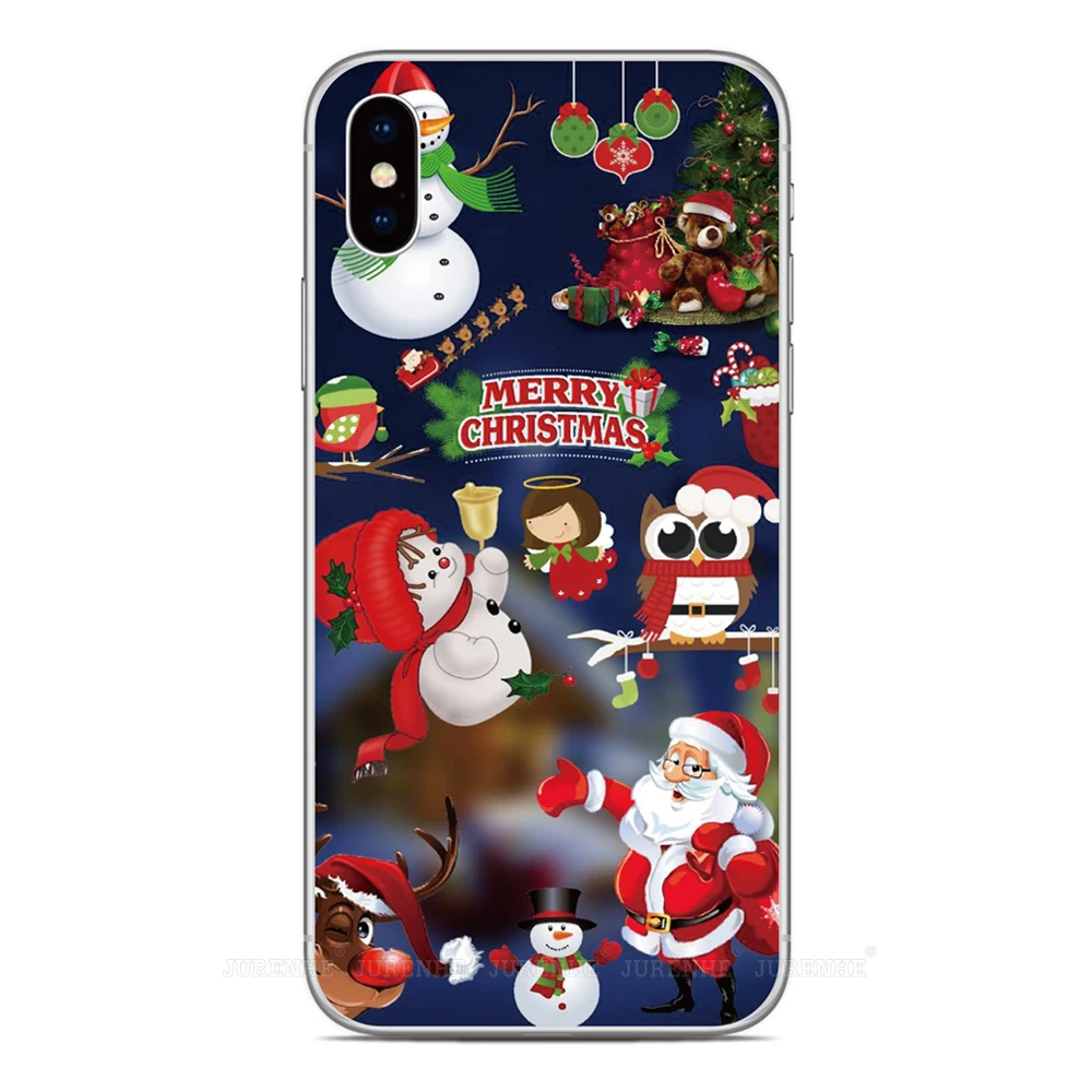 Рождественская задняя крышка для Sony Xperia 1 5 10 II III IV V 2023 XZ5 XZ4 XZ3 XZ2 XA2 Plus XA3 Ultra L4 L3 L2 E5 Z5