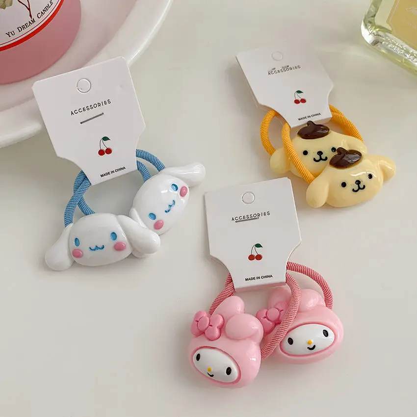 

Милая резинка для волос Sanrio, летняя резинка для волос, высокоэластичные аксессуары для волос, сетчатая простая красная резинка для волос, ре...