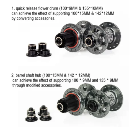 Koozer 12 Speed MS XD HG FreeHub Hub Caps XM490 15/9x100 10x135 MTB Bicycle Converters End Cap Adapter QR THRU Adaptor on - Преобразователь крышки втулки Koozer 12 Speed MS XD HG FreeHub XM490 15/9x100 10x135 для горного велосипеда QR THRU Адаптер.