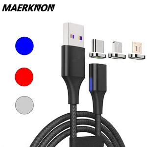 USB C Cable Magnetic 3A Fast Charging For iPhone 13 Xiaomi 12 Huawei Samsung Magnet Charger Micro US
