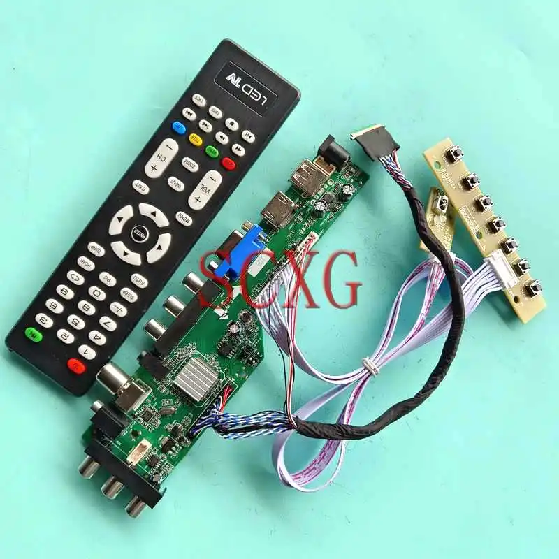 

For LP140WH4-TLA1/TLC1/TLN1/TLP1 DVB Digital LCD Display Driver Board HDMI-Compatible VGA USB AV RF Kit 14" 1366*768 LVDS 40 Pin