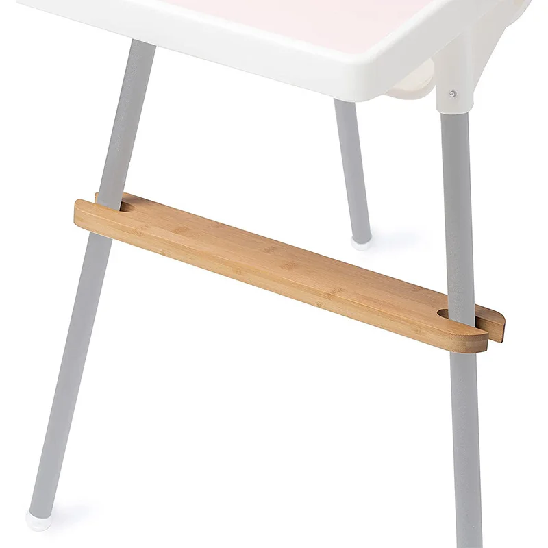 

Baby Highchair Footrest Baby Natural Bamboo Baby Highchair Foot Rest High Chair Footrest with Rubber Rings Reposapies De Bebe