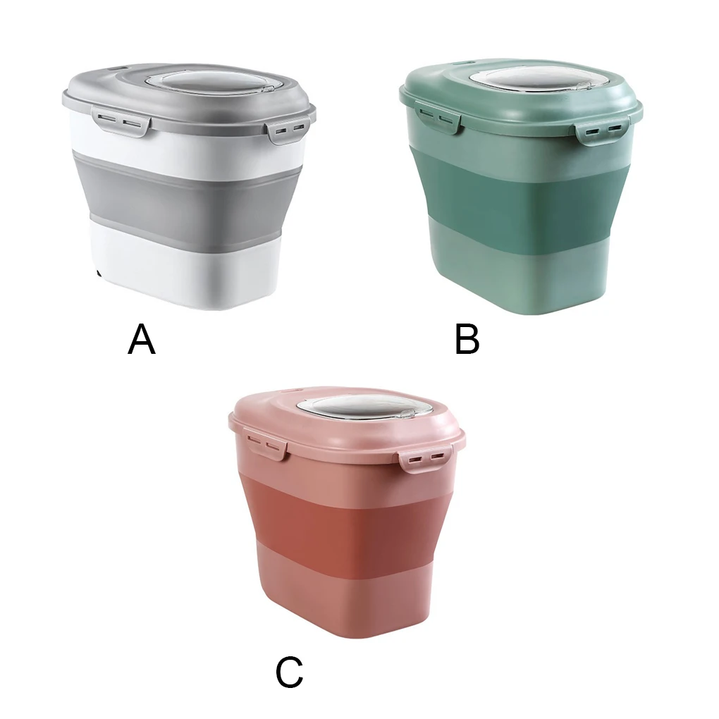 

Large Capacity Food Storage Box Dustproof Moisture Proof Rice Coffee Beans Peanut Organizer Grain Case Container Grey