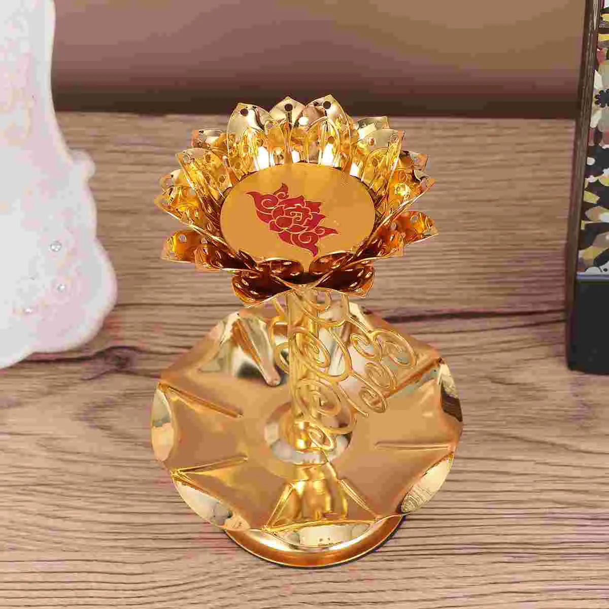 Подсвечник Lotus Diwali Gold Diya индийская лампа подставка для масла светильники