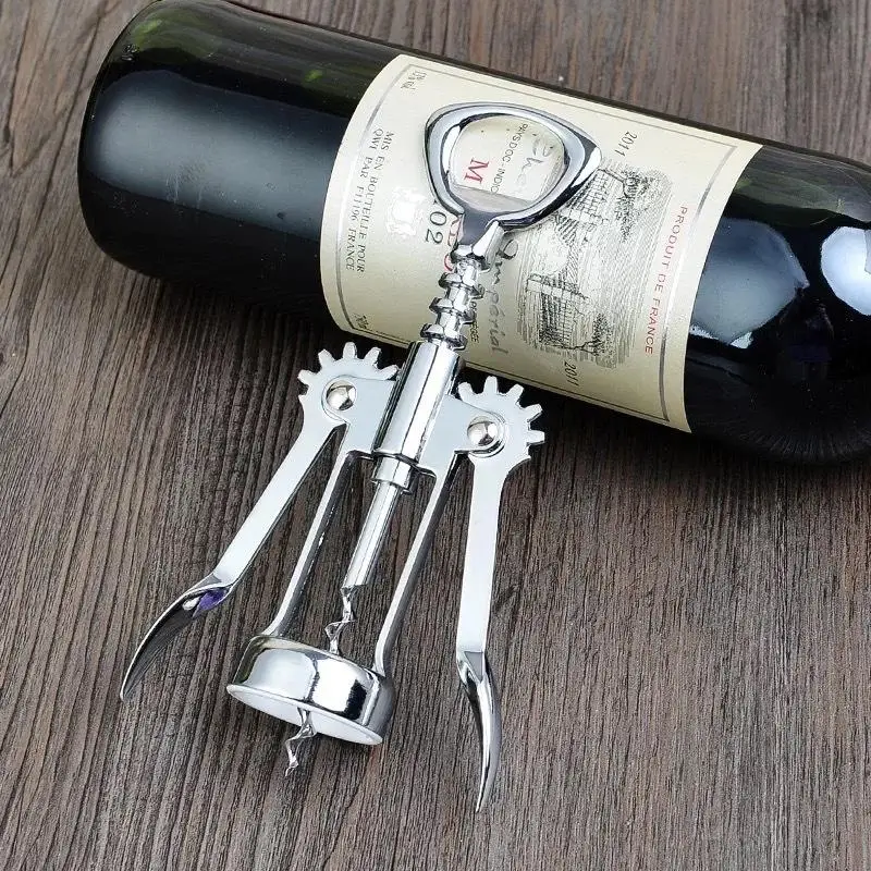 

Metal Wine Opener Red Wine Corkscrew Bottle Opener Bar Household Wine Bottle Openers Wing Type Wine Cork Removers Kitchen Gadget