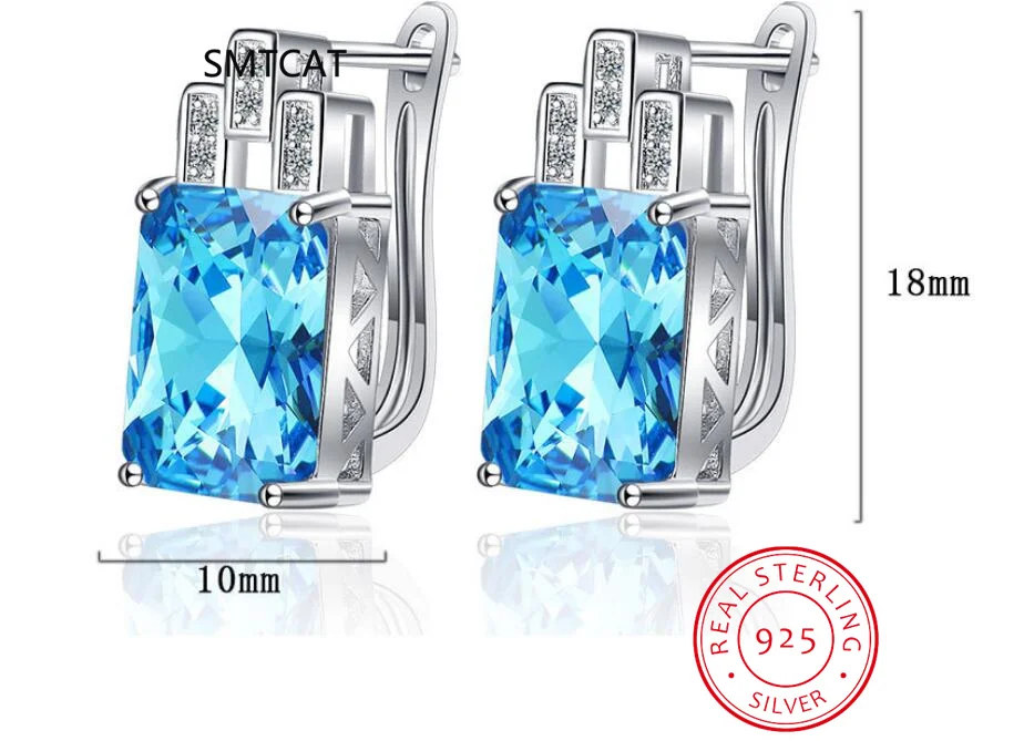 Изумрудная огранка натуральный синий топаз гранат сапфир рубин изумруд