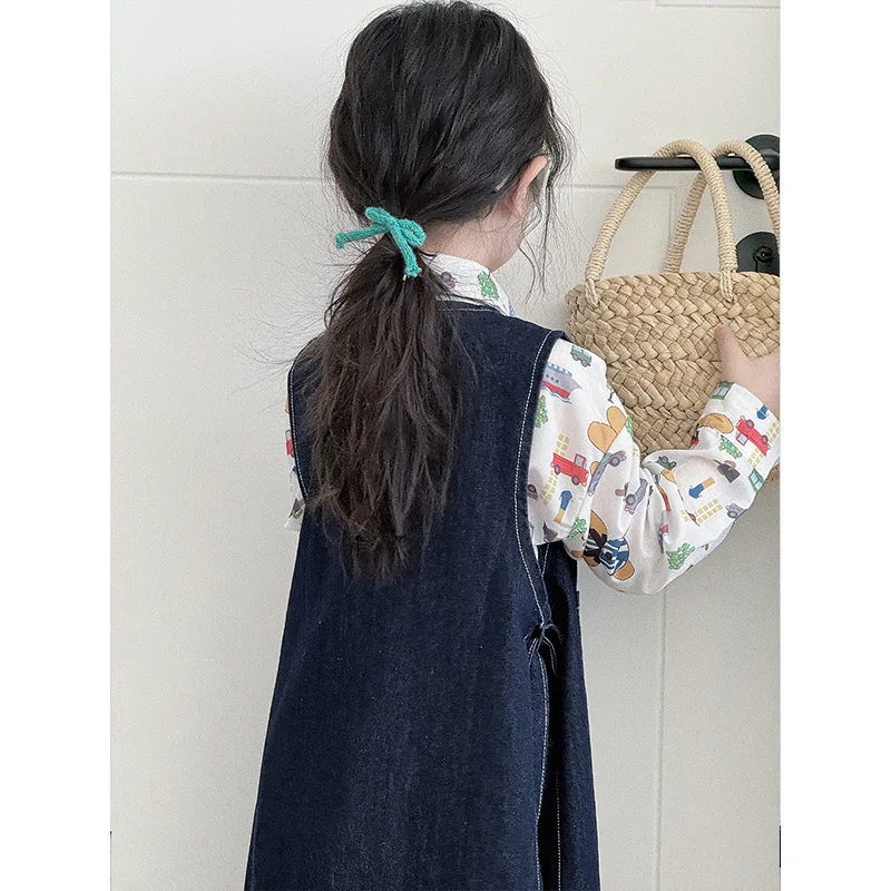 Платье для девочек ковбойские юбки детская джинсовая юбка Новинка весна-лето 2024