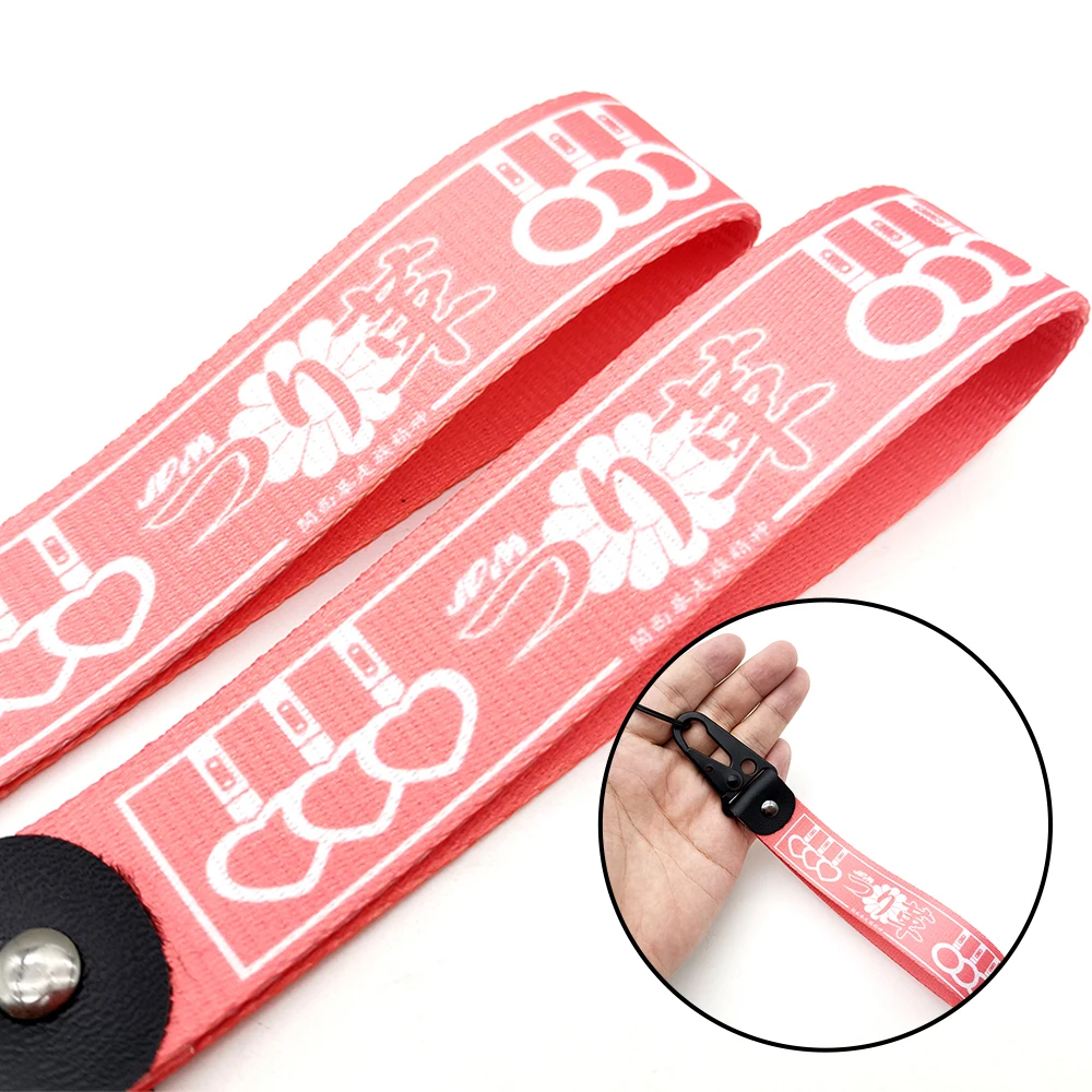 Брелок для ключей розовый металлический ремешок в стиле JDM Honda Toyota Mazda Mitsubishi