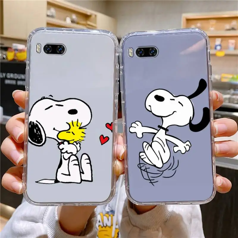 

Snoopy Phone Case For Huawei Mate P10 P20 P30 P40 P50 Smart Z Honor 50 60 70 Pro Lite Transparent Case