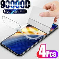 hydrogel film for xiaomi poco x3 pro nfc f3 m3 m4 gt screen protectors for redmi note 11 10 9 8 pro 9s 10s 8t 9t 9a 9c not glass