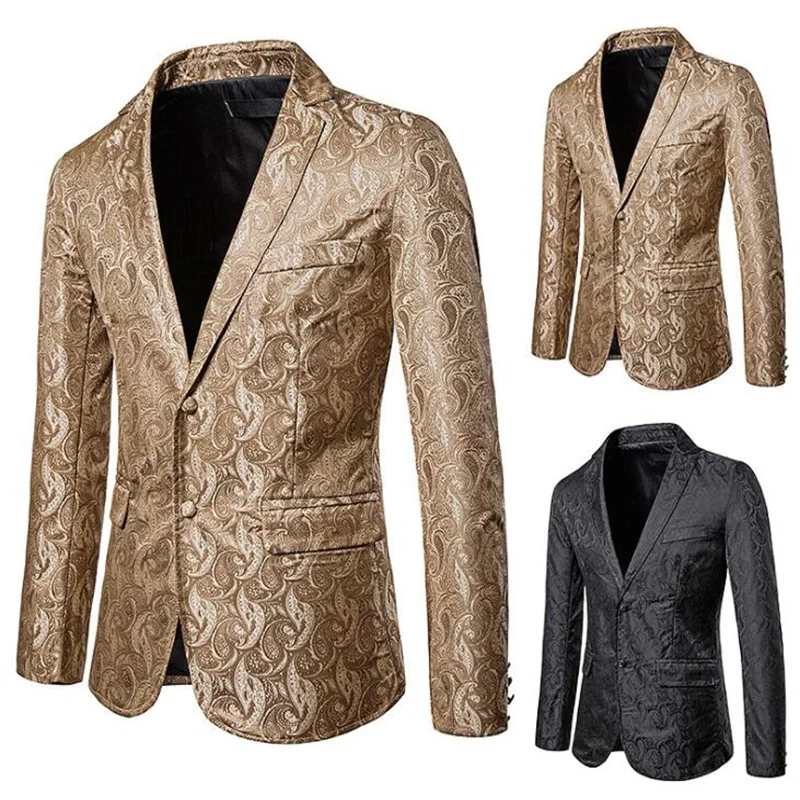 

suits men Glossy fashion dark grain two buckle lapels blazer autumn masculino slim fit casaco jaqueta masculina coat mens jacket
