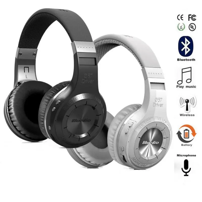 

Bluedio HT Wireless 5.0 Headphones Stereo Headsets built-in Mic for calls 3.5mm wired cable