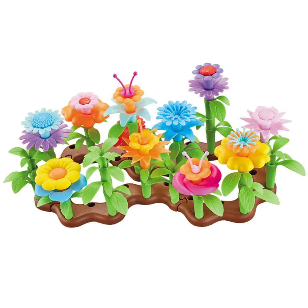 

DIY Disassembling Developmental Safe Grow Flower Kids Toy Educational For Toddlers Garden Building Blocks Bouquet Arrangement