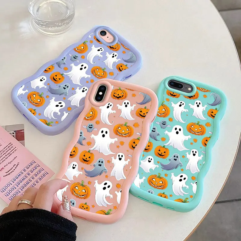 Чехол для телефона с забавными тыквами Macalong iPhone 7 8 PLUS SE 2020 2022 X XS MAX Мягкий
