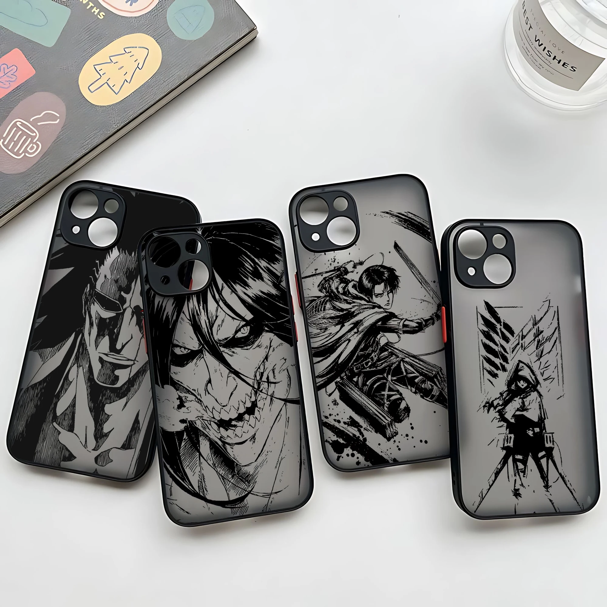 Новый чехол для телефона с аниме атака на титанов iPhone 16 15 14 13 12 11 Mini Pro Max X XR XSMax 7 8 Plus