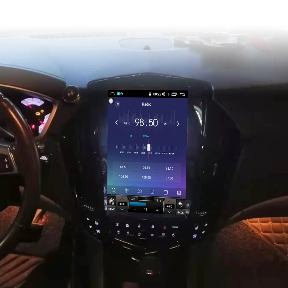 8 + 256G Android 11 8-ядерный автомобильный стерео экран для Cadillac SRX 2008 Tesla Style радио авто