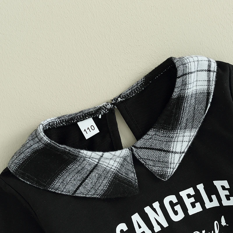 

2 шт., детская плиссированная юбка-трапеция, с длинным рукавом